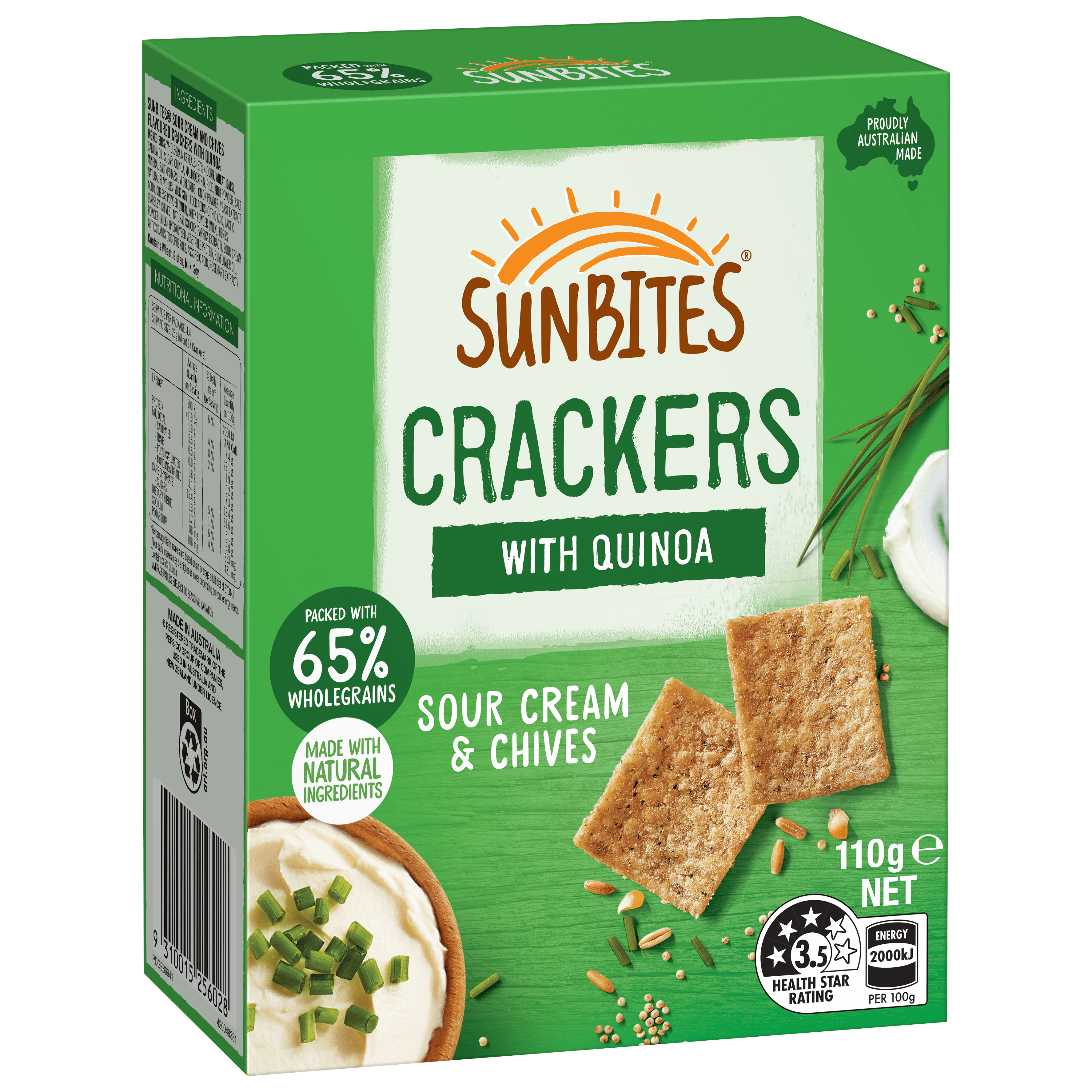 9310015256028_420049381_Sunbites Crackers Sour Cream & Chives 110g